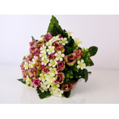 Изкуствен букет от рози IRA Commerce - Височина 38 см, различни цветове
