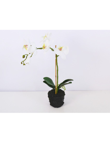 Изкуствена орхидея IRA Commerce - Височина 45 см, с корен, бяла