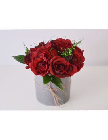Аранжировка червени рози IRA Commerce - ШхВ 20х25 см