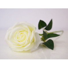 Изкуствена роза IRA Commerce - Височина 50 см, бяла