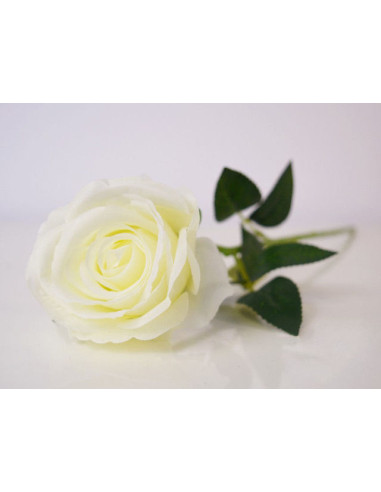 Изкуствена роза IRA Commerce - Височина 50 см, бяла