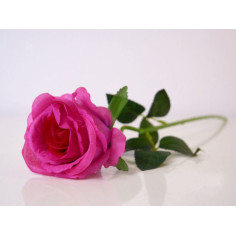 Изкуствена роза IRA Commerce - Височина 50 см, цвят фуксия
