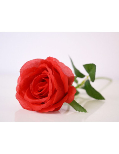 Изкуствена роза IRA Commerce - Височина 50 см, червена