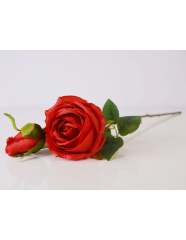 Изкуствена роза IRA Commerce - Височина 46 см, червена