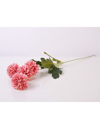 Изкуствена клонка хризантема IRA Commerce - Височина 58 см, розова