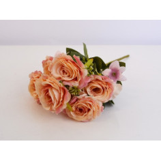 Изкуствена клонка роза IRA Commerce - Височина 37 см, розова