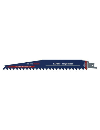 Нож за саблен трион Bosch Expert Tough Wood S 1142 KHM - Дължина 225 мм, стъпка на зъбите 8 мм