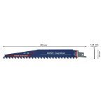 Нож за саблен трион Bosch Expert Tough Wood S 1142 KHM - Дължина 225 мм, стъпка на зъбите 8 мм