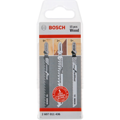 Комплект ножове за прободен трион Bosch Мultimaterial - 15 броя