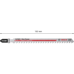 Комплект ножове за прободен трион Bosch Fiber Plaster T 341 HM - Дължина 132 мм, стъпка на зъбите 4,3 мм, 3 броя