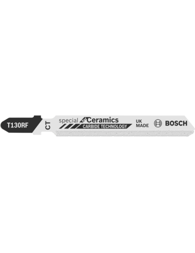 Комплект ножове за прободен трион Bosch Special For Ceramics T 130 RIFF - Дължина 83 мм, 3 броя