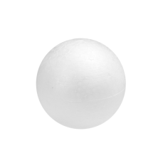 Декоративна топка Glorex - Ø8 см, бяла