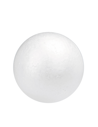 Декоративна топка Glorex - Ø10 см, бяла