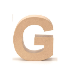 Картонена буква Glorex G - ДxШxВ 17,5x15,5x5,5 см