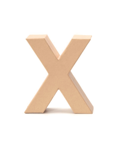 Картонена буква Glorex X - ДxШxВ 17,5x14x5,5 см