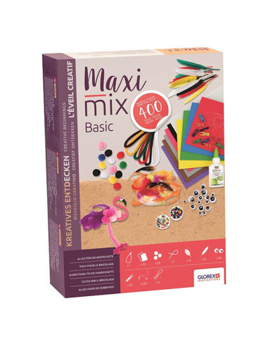 Креативен комплект Glorex Maxi Mix Basic - 400 части
