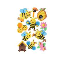 3D стикери Glorex Пчели - 11 броя