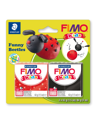 Глина Staedtler Fimo Kids Funny Beetles - 2x42 г