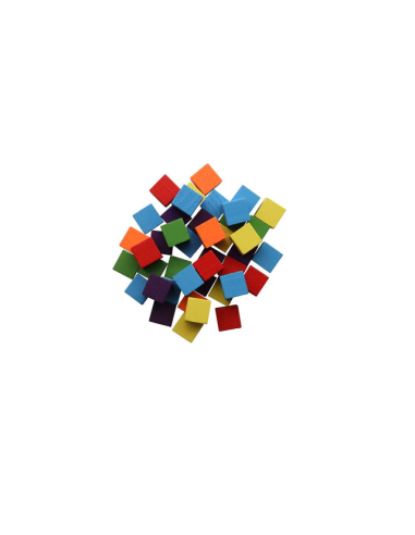 Дървени кубчета Glorex - ДхШхВ 1,5х1,5х1,5 см, 42 броя