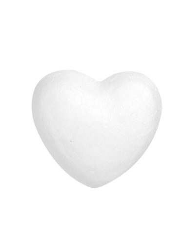 Декоратовни сърца Glorex - ДхШхВ 18х11,5х3 см, 18 броя, бели