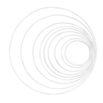 Метален пръстен Glorex - Ø10 cм, бял