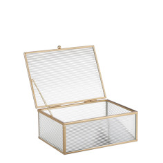 Стъклена кутия за бижута Mica Decorations - 18х14х7 см, прозрачна