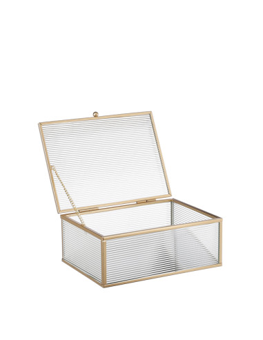 Стъклена кутия за бижута Mica Decorations - 18х14х7 см, прозрачна