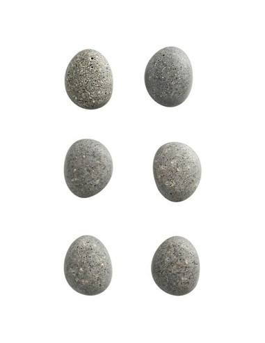 Комплект магнити Zeller Present Stone - ДхШ 2,1х1,8 см, сиви, 6 броя