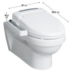 Мултифункционална тоалетна седалка с биде Popodusche NB09D - Забавено падане, подгряване, душ