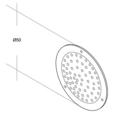 Алуминиева вентилационна решетка за мебели Air-Circle - Ø50 мм, бяла