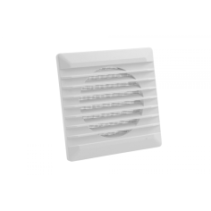Вентилационна решетка Marley - ДхШ 140х140 мм, отвор Ø100 мм, PVC-U, бяла, с мрежа