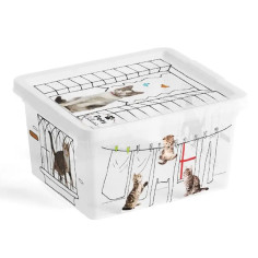 Пластмасова кутия за съхранение XXS Pets Collection - 19,5x16,5x9,5 см, 2 л, с капак