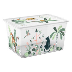 Пластмасова кутия за съхранение XL Pets Tropical - 55x38,5x30,5 см, 50 л, с капак