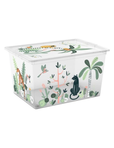 Пластмасова кутия за съхранение XL Pets Tropical - 55x38,5x30,5 см, 50 л, с капак
