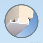 Завършващ декоративен профил за сгъваема таванска стълба Minka Fix 27 mm