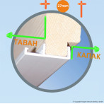 Завършващ декоративен профил за сгъваема таванска стълба Minka Fix 27 mm