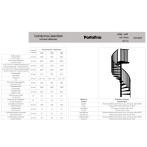 Mетална вита стълба Portofino, интериорна, диаметър - Ø: 120, 140 и 160 см