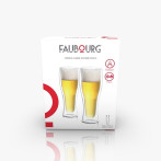 Сет от 2 бр. двустенни стъклени чаши за бира “DUBLIN“ - 480 мл. - FAUBOURG