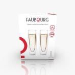 Сет от 2 бр. двустенни стъклени чаши за бяло вино и шампанско “ST BARTH“ - 130 мл. - FAUBOURG