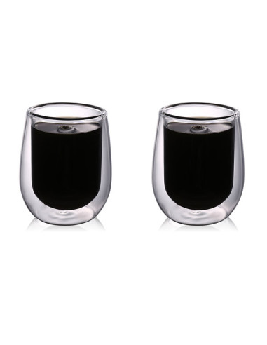 Сет от 2 бр. двустенни стъклени чаши “LYON“ - 80 мл. - FAUBOURG
