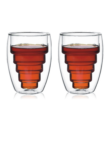 Сет от 2 бр. двустенни стъклени чаши “BISTRO“ - 250 мл. - FAUBOURG