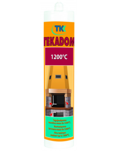Уплътнител Tekadom 1200C - Огнеупорен, 300 мл