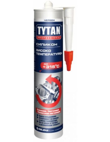 Високотемпературен силикон  Tytan 315C - Червен, 280 мл