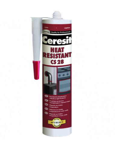 Термоустойчив силикон Ceresit CS 28 - Червен, 300 мл