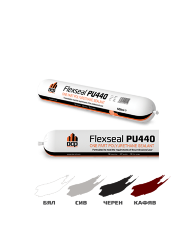 Полиуретаново монтажно лепило DCP Flexseal PU440 - 600 мл, бяло