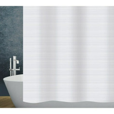 Текстилна завеса за баня Diaqua Linea - 120x200 см, бяла