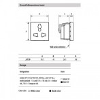 Контакт мулти стандарт Bticino Classia RW4139 - 2Р+Е, 16 A, 250 V, детска защита, двумодулен, бял