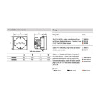 Контакт Bticino Classia RG4180 - 16 A, 2Р+Е, 250 V, черен, едномодулен, италиански стандарт