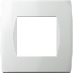 Декоративна рамка TEM Soft OS20PW-U - 165х95 мм, двумодулна, бяла, италиански стандарт