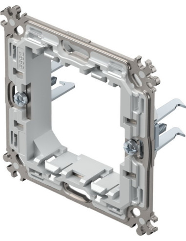 Монтажна рамка TEM MTL NM24-P - 75х75 мм, двумодулна, италиански стандарт